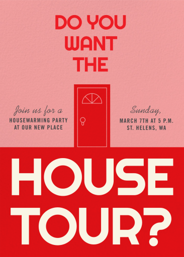 Open Door - Invitación a la fiesta de inauguración de la casa por Paperless Post