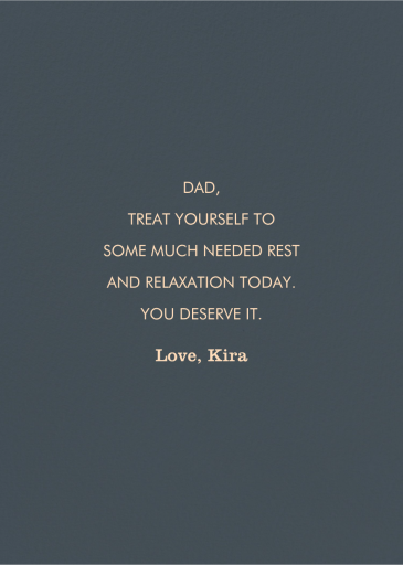 Bronze Pops - Father's Day Card by 2021 Co. - Back