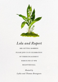 Muguet - Engagement Party Invitation by Felix Doolittle
