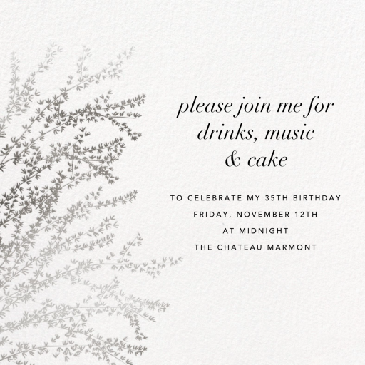 Forsythia Branch - Birthday Invitation by Paperless Post