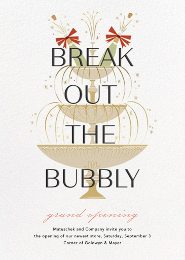 Champers Fountain - Launch Party Invitation by Paperless Post