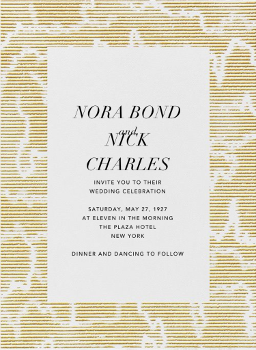 Moiré I - Wedding Invitation by Kelly Wearstler