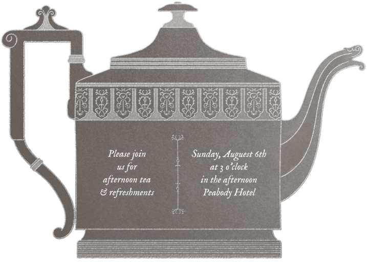 Tea Pot - Tea Party Invitation by The V&A - Back