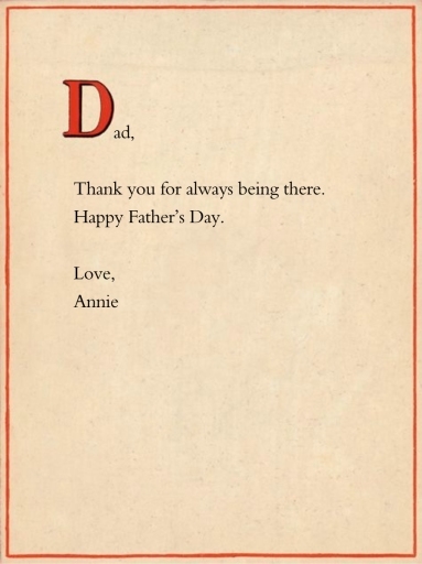 Red Letter by John Derian - Back