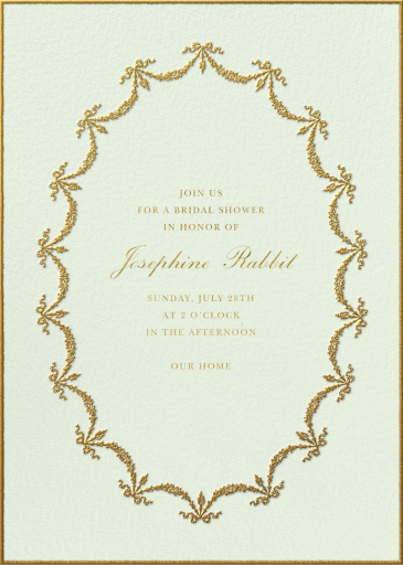 Ruban d’Or - Bridal Shower Invitation by Ladurée