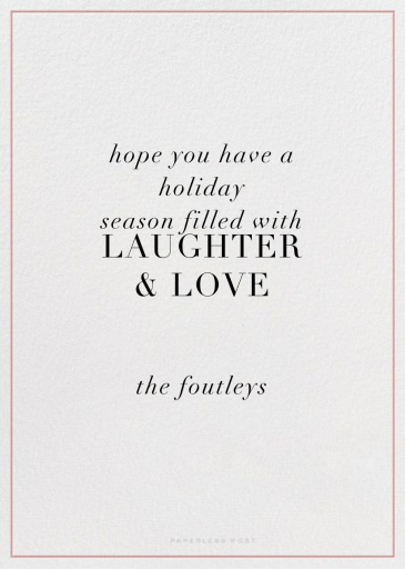 Fa Lalala La - Holiday Card by Paperless Post - Back