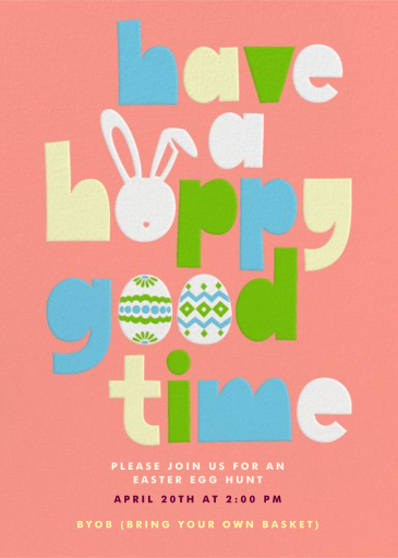Have a Hoppy Good Time - Easter Invitation by Paperless Post