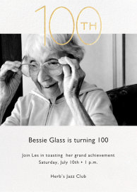 Decade Photo - 100th Birthday Invitation by Paperless Post
