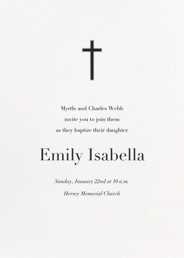 Full-Page Photo Tall (Double-Sided) - Baptism & Christening Invitation by Paperless Post - Back