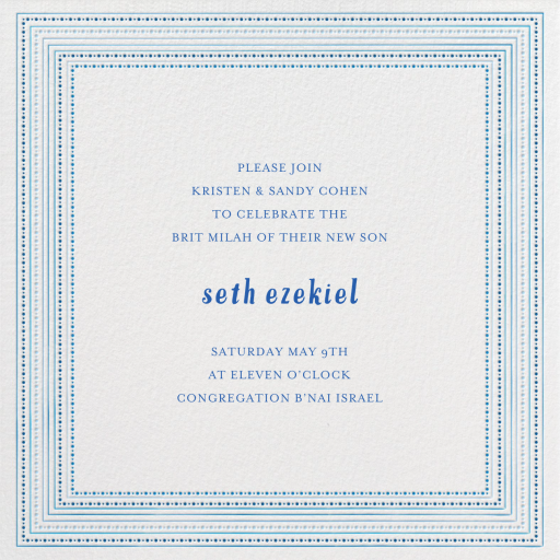 Ribbons for Baby - Bris/Baby Naming Invitation by Mr. Boddington's Studio