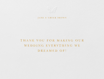 Floral Applique (Thank You) - Stationery by Oscar de la Renta