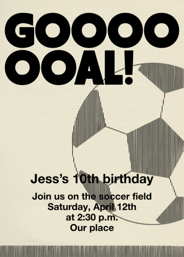 Soccer Ball - Birthday Invitation by Paperless Post