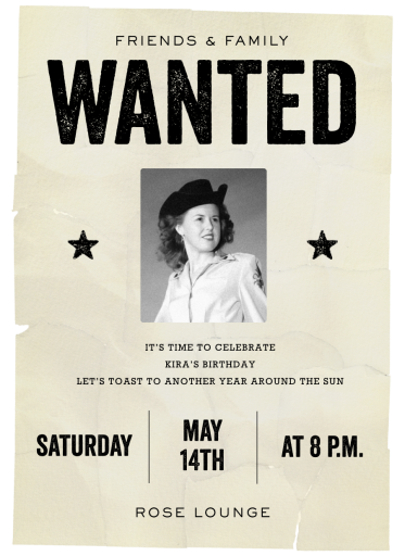 Most Wanted - Birthday Invitation by Paperless Post