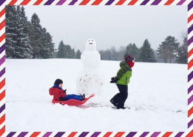 Fido's Knotted Stocking - Holiday Card by Mr. Boddington's Studio