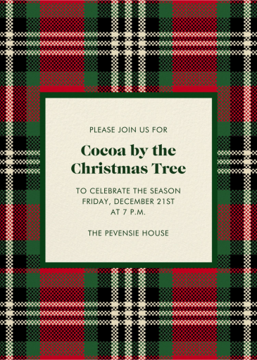 So Plaid - Christmas Party Invitation by kate spade new york