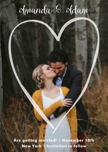 Heart Frame - Save the Date by Paper Source