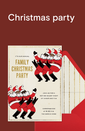 Christmas party invitations