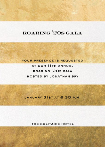 Evergreen Stripes - Fundraiser Invitation by kate spade new york