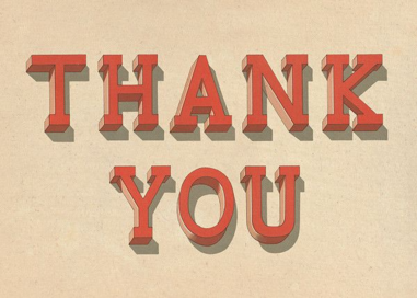 Serif Shadows - Thank You Card by John Derian