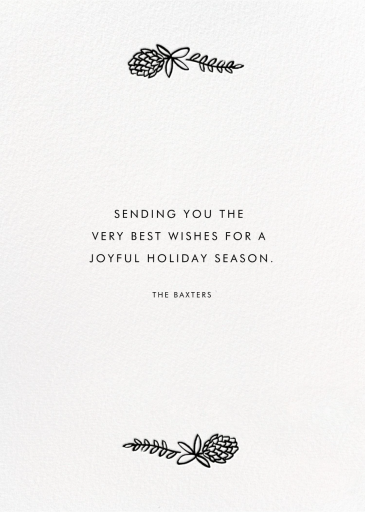 Botanical Lace (Photo) - Holiday Card by Rifle Paper Co. - Back