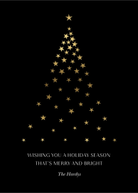 Starry Golden Tree - Greeting Card by Paperless Post