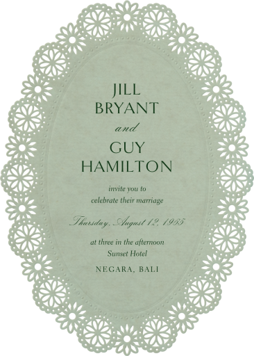 Chantilly Lace Cutout - Wedding Invitation by Paperless Post