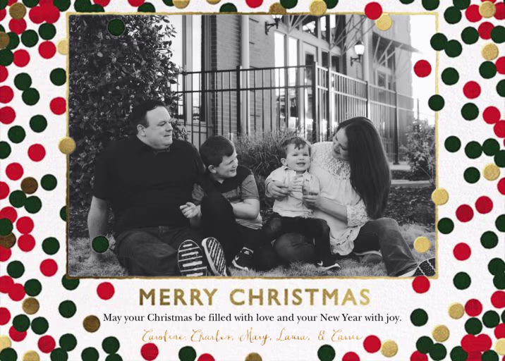 Sprinkled Confetti (Horizontal) - Christmas Card by Paperless Post