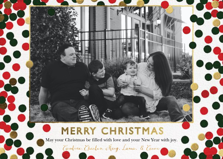 Sprinkled Confetti (Horizontal) - Christmas Card by Paperless Post