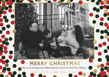 Sprinkled Confetti (Horizontal) - Christmas Card by Paperless Post