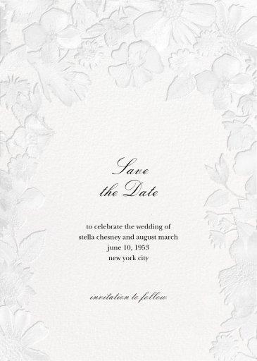 Enchanted Garden Embossed - Save the Date by Oscar de la Renta