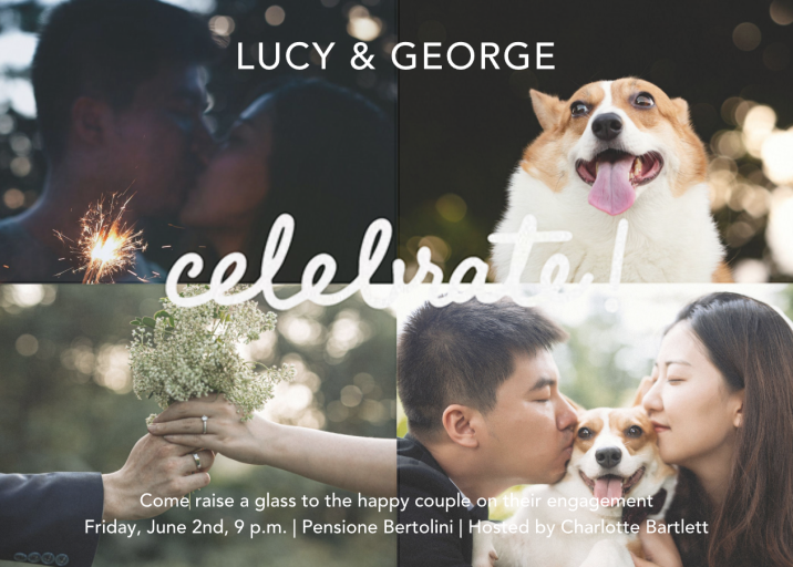 Quattro Engaged (Photo) - Engagement Party Invitation by Paperless Post