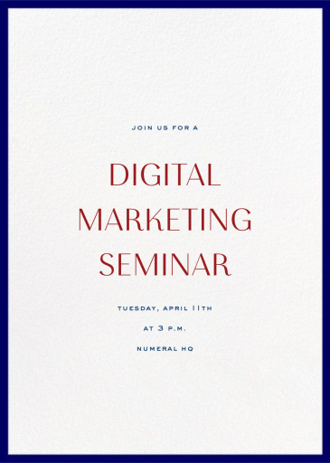 Contorno - Seminar Invitation by Paperless Post