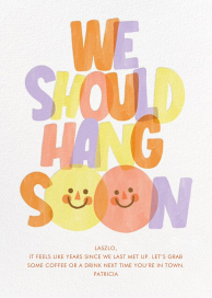 Hang Soon - Thinking of You Card by Paperless Post