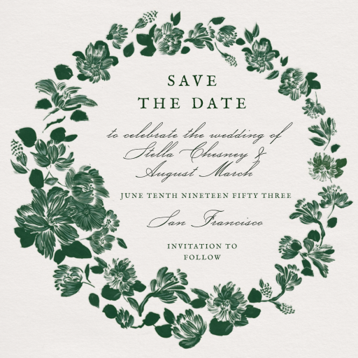 Rosy Ring - Save the Date by Emilia Wickstead