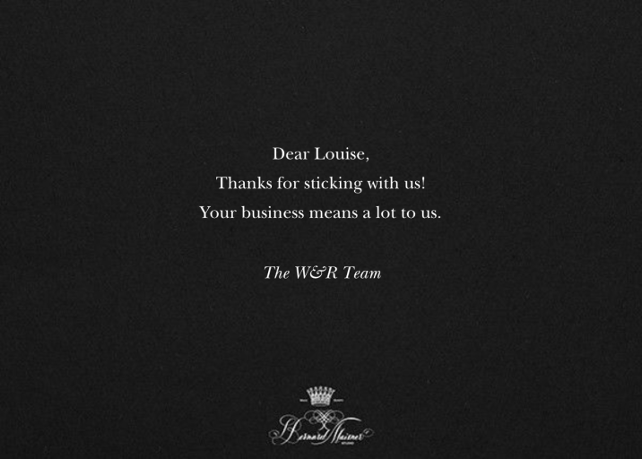 Thank You with Flair - Thank You Card by Bernard Maisner - Back