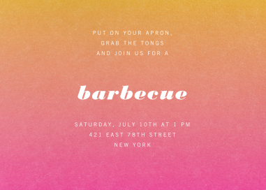 Gradient Full Horizontal - BBQ Invitation by Paperless Post