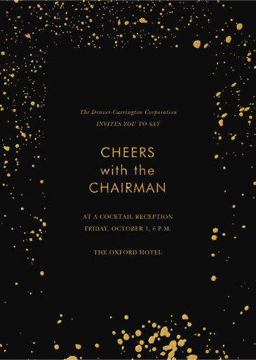 Splatter Cloth I - Corporate Reception Invitation by Paperless Post