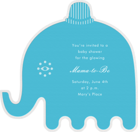 Circus Elephants - Baby Shower Invitation by Jonathan Adler