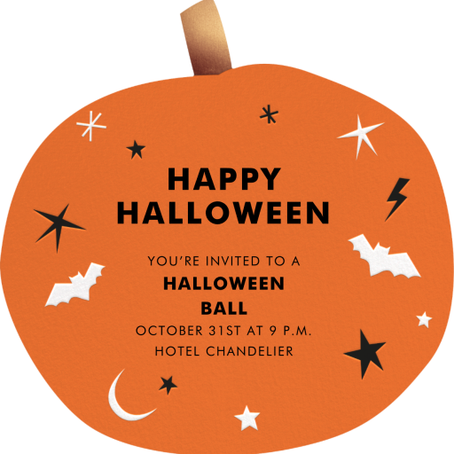 Goofy Pumpkin - Invitation by Meri Meri - Back