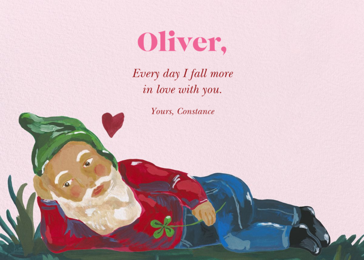 Gnome d'Amour - Valentine's Day Card by Nathalie Lété