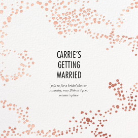 Metallic Paint Splatter - Bridal Shower Invitation by Kelly Wearstler