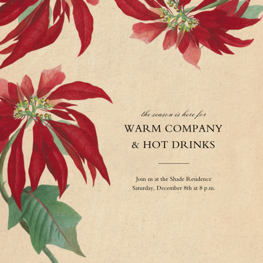 Euphorbia - Holiday Party Invitation by John Derian
