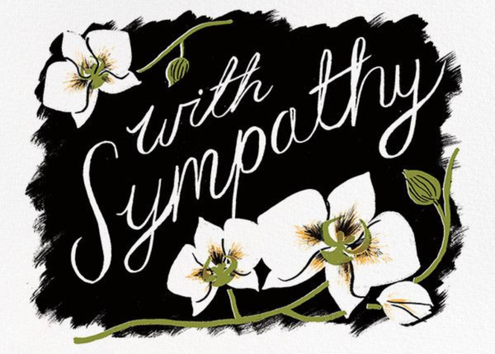 Sympathy Orchid (Nicholas John Frith) by Red Cap Cards