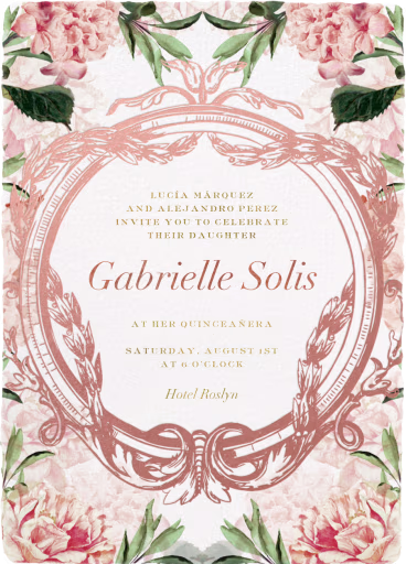 Romantic at Heart - Quinceañera Invitation by Sketch Design Studio