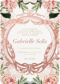 Romantic at Heart - Quinceañera Invitation by Sketch Design Studio