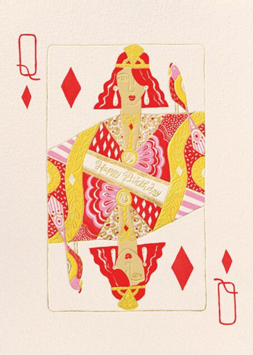 Queen of Diamonds (Danielle Kroll) - Birthday Card by Red Cap Cards