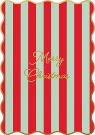 Red Stripe Merry Christmas Card