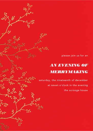 Winter Berries - Holiday Party Invitation by Paperless Post