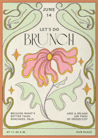 Bloom Nouveau - Brunch Invitation by Paperless Post
