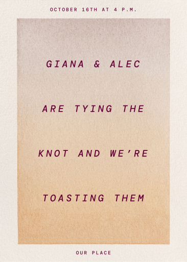 Soft Wash - Engagement Party Invitation by Kelly Wearstler